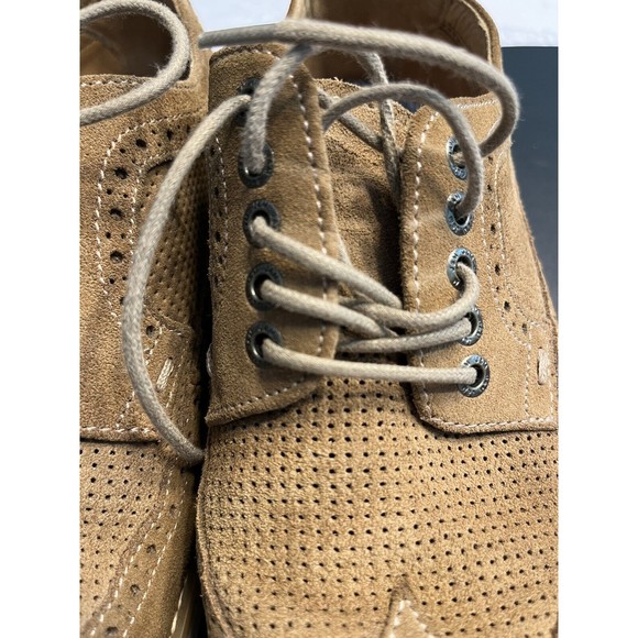 Johnston & Murphy Wingtip Dress Shoes Suede Brown Leather Lace Up Men’s 8M - Picture 15 of 16